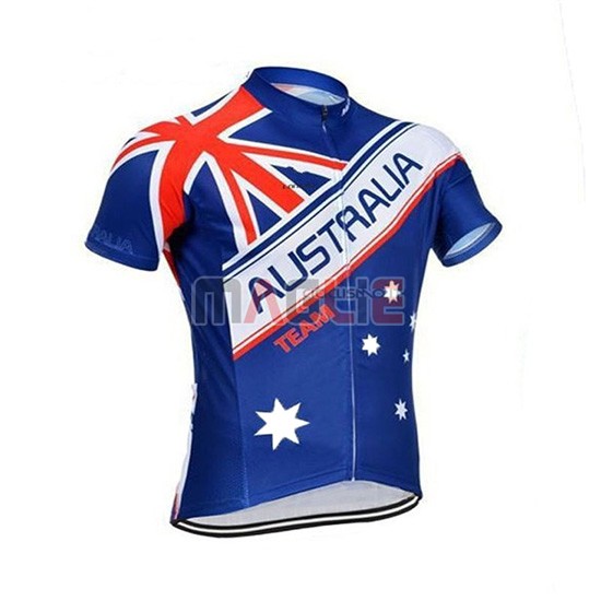 2018 Maglia Australia Manica Corta Blu e Rosso